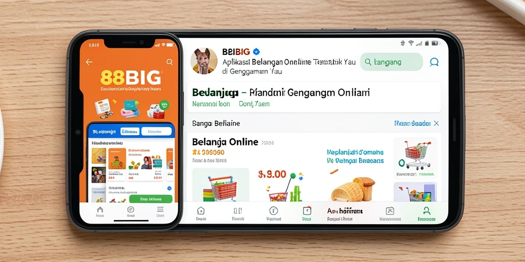 Tampilan antarmuka aplikasi 88BIG yang user-friendly untuk belanja online.