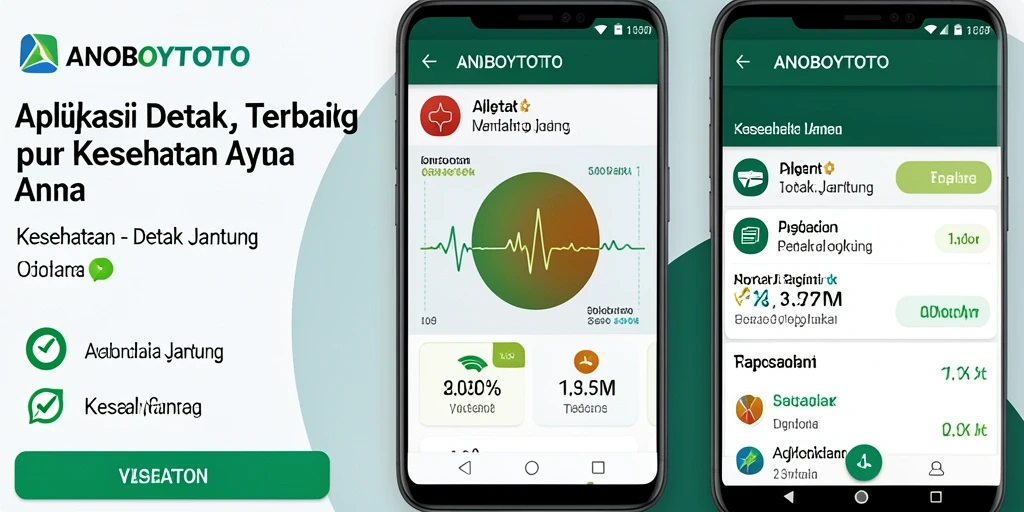 Tampilan antarmuka ANOBOYTOTO yang menampilkan grafik detak jantung.