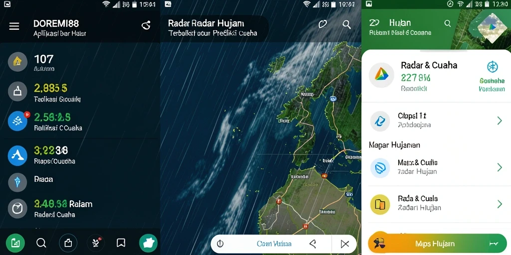 Antarmuka DOREMI88 menampilkan radar hujan dengan jelas dan informatif.