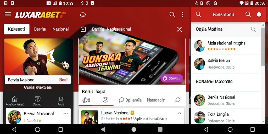 Tampilan antarmuka LUXARABET menunjukkan berita nasional terkini.
