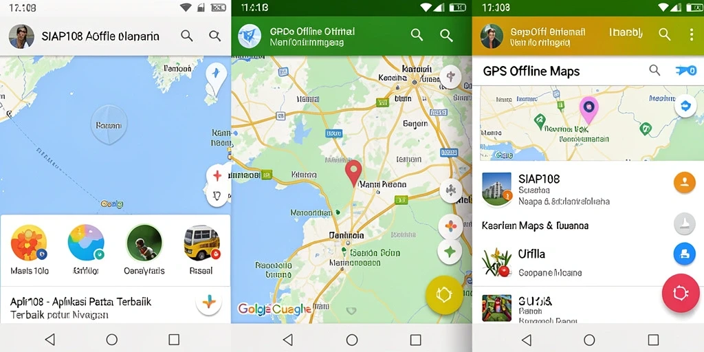 Antarmuka SIAP108 saat digunakan untuk navigasi offline.