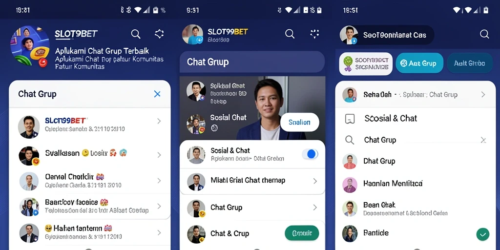 Antarmuka SLOT99BET yang menarik dan mudah digunakan untuk chat grup.
