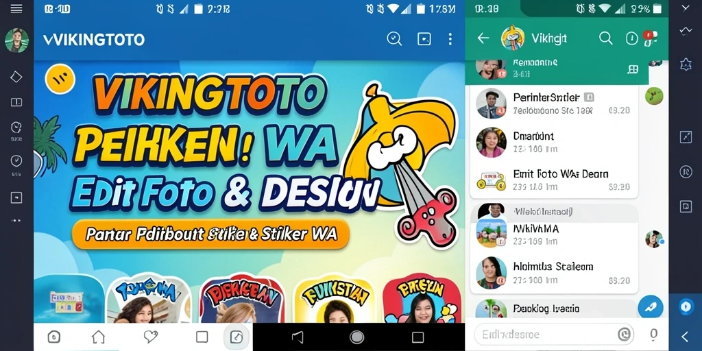 Tampilan antarmuka VIKINGTOTO saat membuat stiker WA yang menarik.