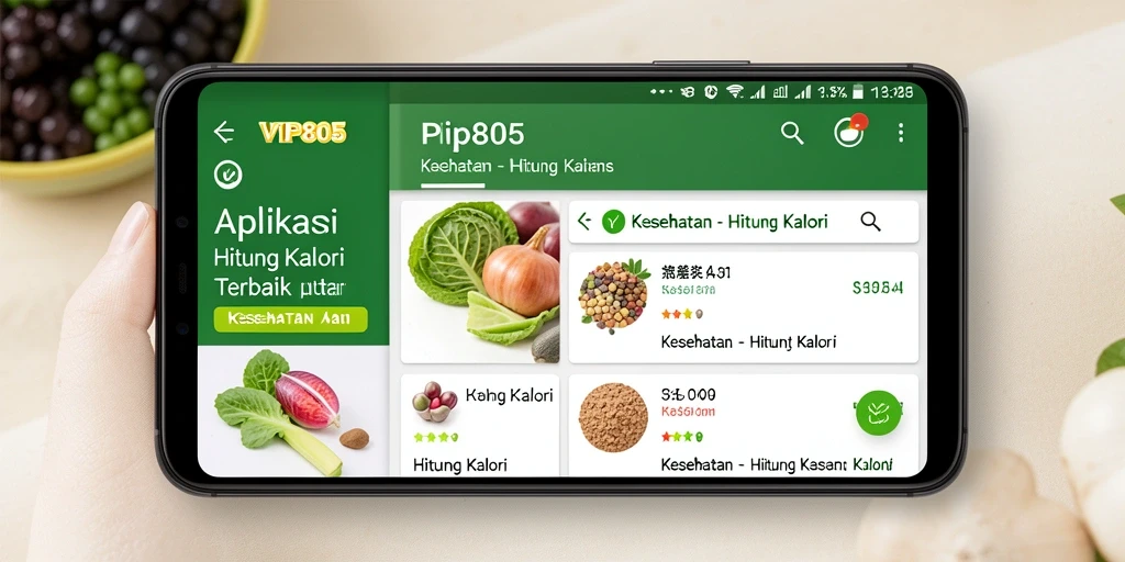 Tampilan antarmuka VIP805 yang sederhana dan fungsional untuk menghitung kalori.