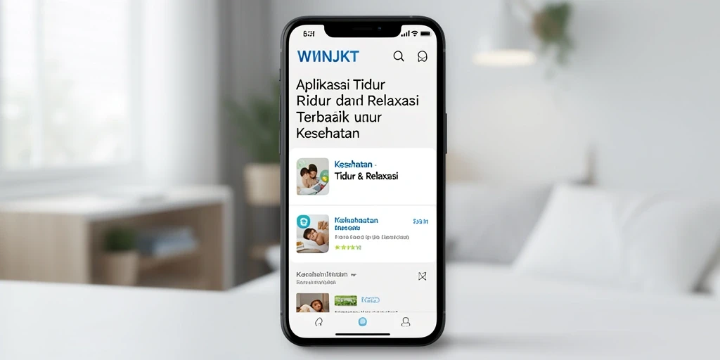 Tampilan antarmuka WINJKT dengan fitur tidur dan relaksasi.